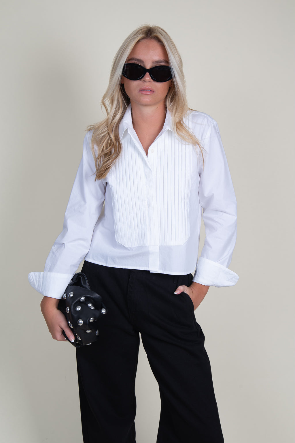 CISSA | The Tuxedo Shirt - Optic White