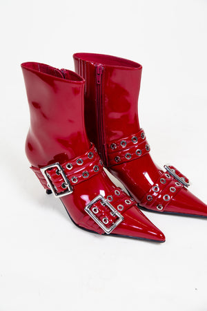 JEFFREY CAMPBELL | Up 2 Date Ankle Boot - Red Patent