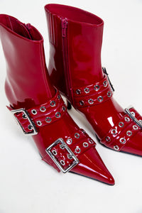 JEFFREY CAMPBELL | Up 2 Date Ankle Boot - Red Patent