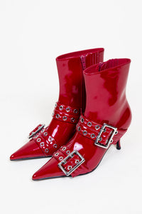 JEFFREY CAMPBELL | Up 2 Date Ankle Boot - Red Patent