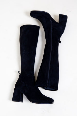 JEFFREY CAMPBELL | Hot Lava Knee Boots - Black Suede