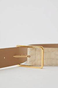 B-LOW THE BELT | Milla Croc Luster - Sand Gold