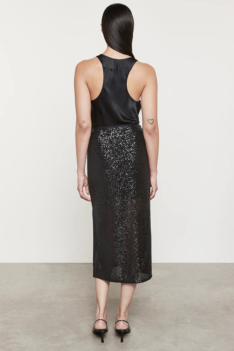 Enza Costa | Sequin Skirt - Black