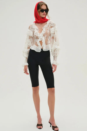 FOR LOVE & LEMONS | Holiday Lace Blouse - White