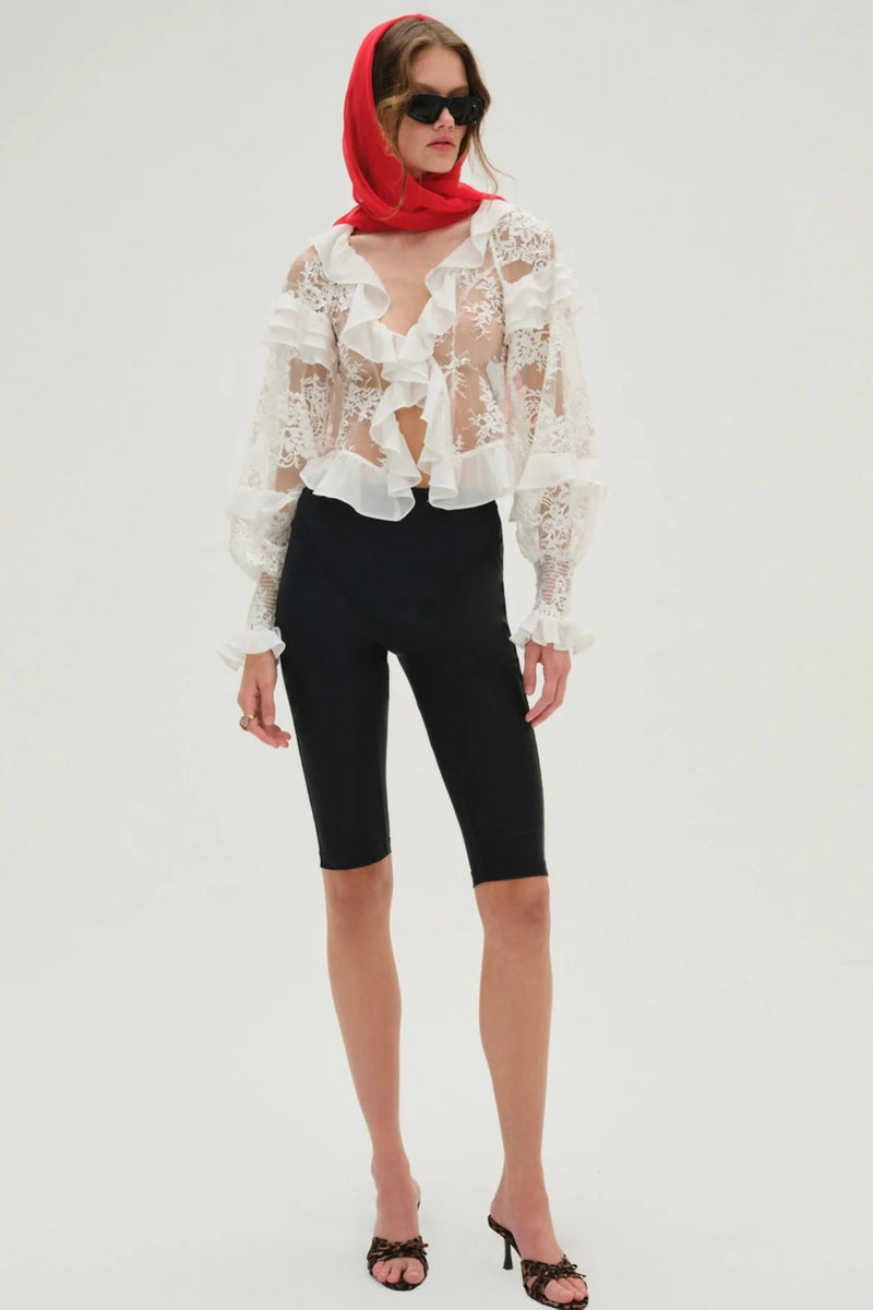 FOR LOVE & LEMONS | Holiday Lace Blouse - White