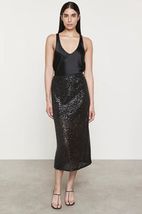 Enza Costa | Sequin Skirt - Black