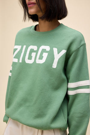 DAYDREAMER | Ziggy Stardust Varsity Sweatshirt - Green