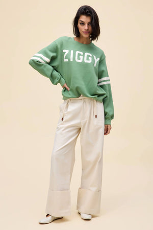 DAYDREAMER | Ziggy Stardust Varsity Sweatshirt - Green