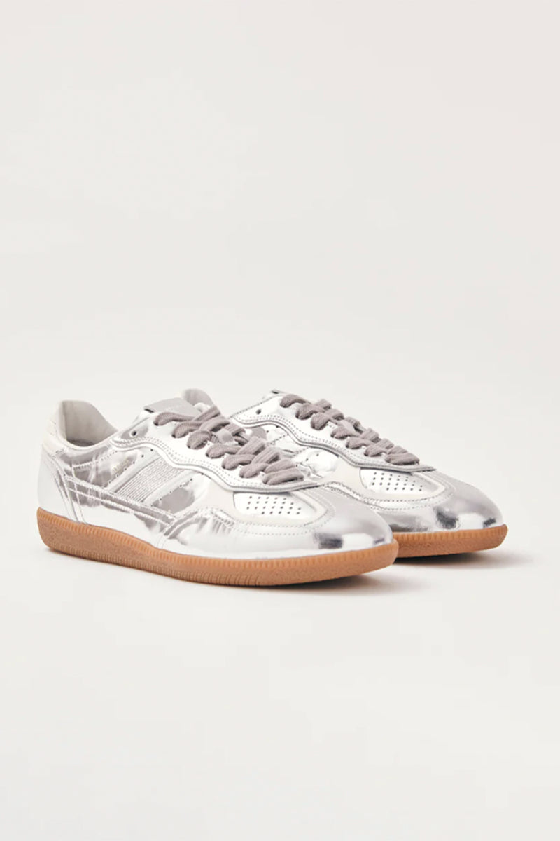 ALOHAS | Rife Shimmer Leather Sneaker - Silver/Cream