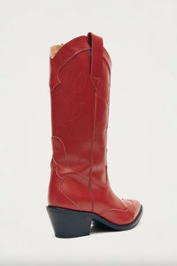 ALOHAS | Liberty Leather Boots - Red