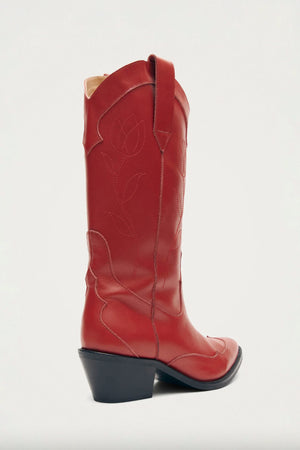 ALOHAS | Liberty Leather Boots - Red