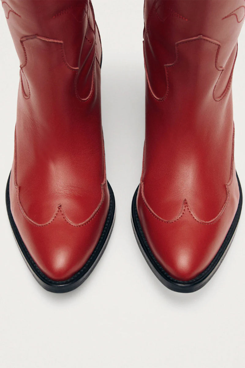 ALOHAS | Liberty Leather Boots - Red