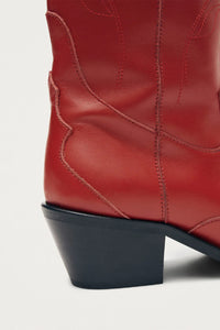 ALOHAS | Liberty Leather Boots - Red