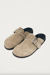 ALOHAS | Halia Leather Mules - Beige