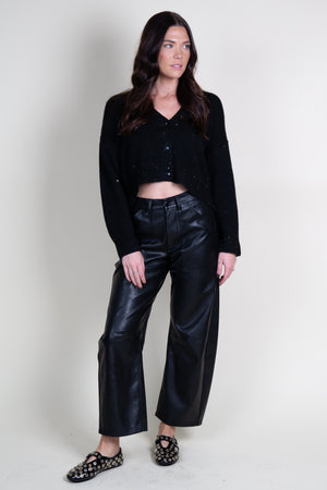 LNA | Horseshoe Bend Faux Leather Pant - Black