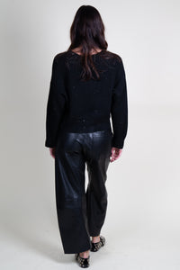 LNA | Horseshoe Bend Faux Leather Pant - Black