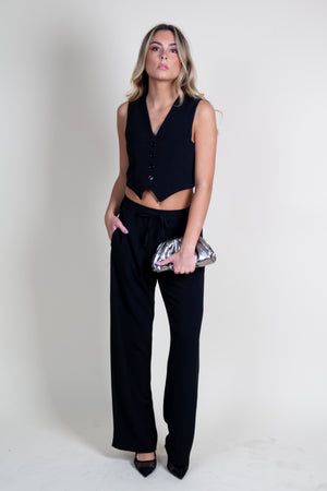 ENZA COSTA | Crepe Resort Pant - Black