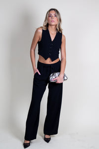 ENZA COSTA | Crepe Resort Pant - Black