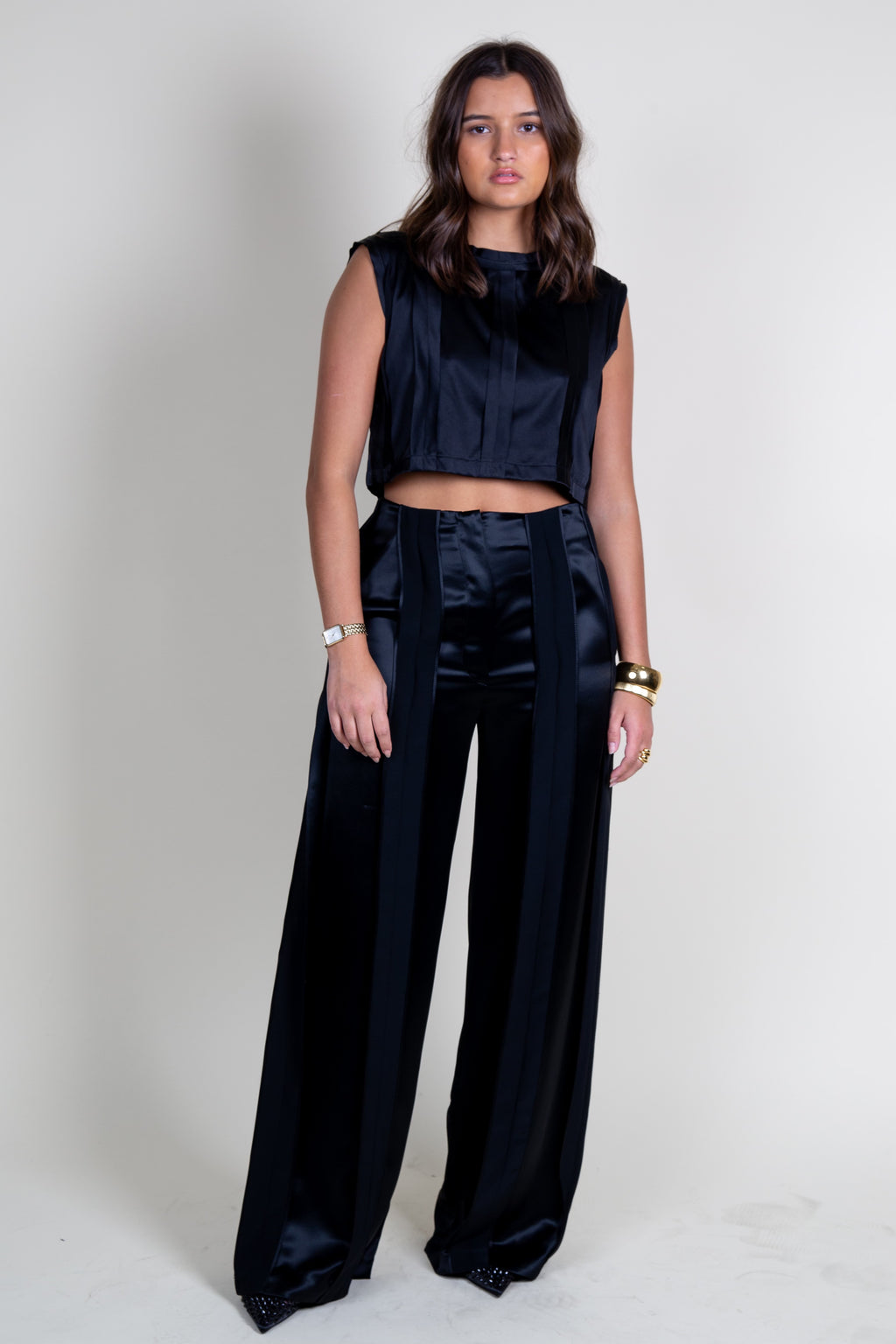 NONCHALANT | Thea Crop - Black