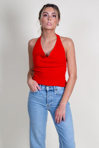 MON RENN | Cowrie Knit Top - Siren Red