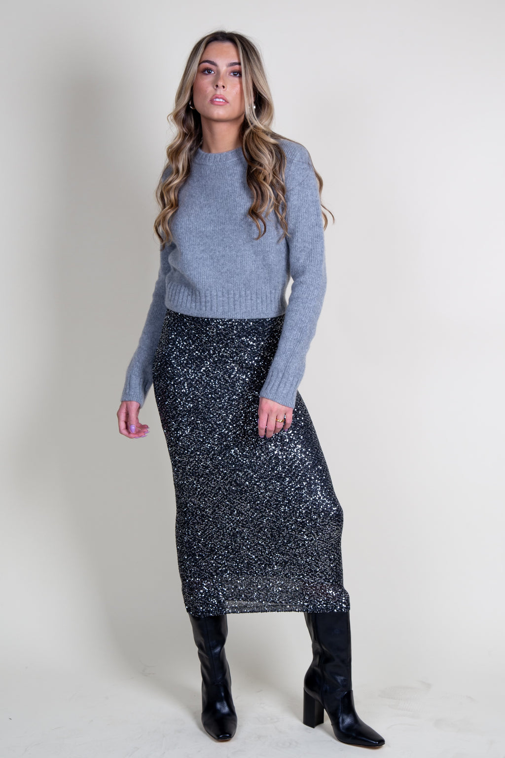 A.L.C. | Dana Skirt - Black/Silver