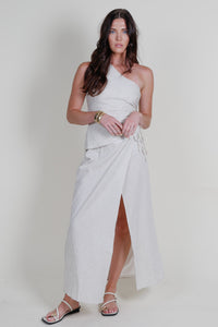 MON RENN | Dune Wrap Skirt - Snow Marle