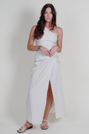 MON RENN | Dune Wrap Skirt - Snow Marle