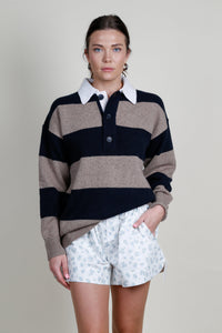 A.L.C. | Mason Sweater - Navy \ Milk Tea