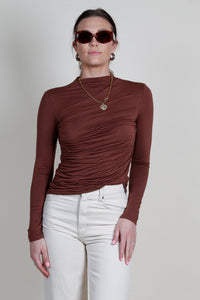 ENZA COSTA | Longe Sleeve Twist Top - Nutshell