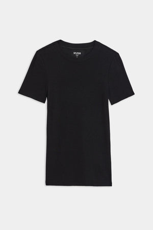 SPLITS59 | Louise Rib Short Sleeve - Black