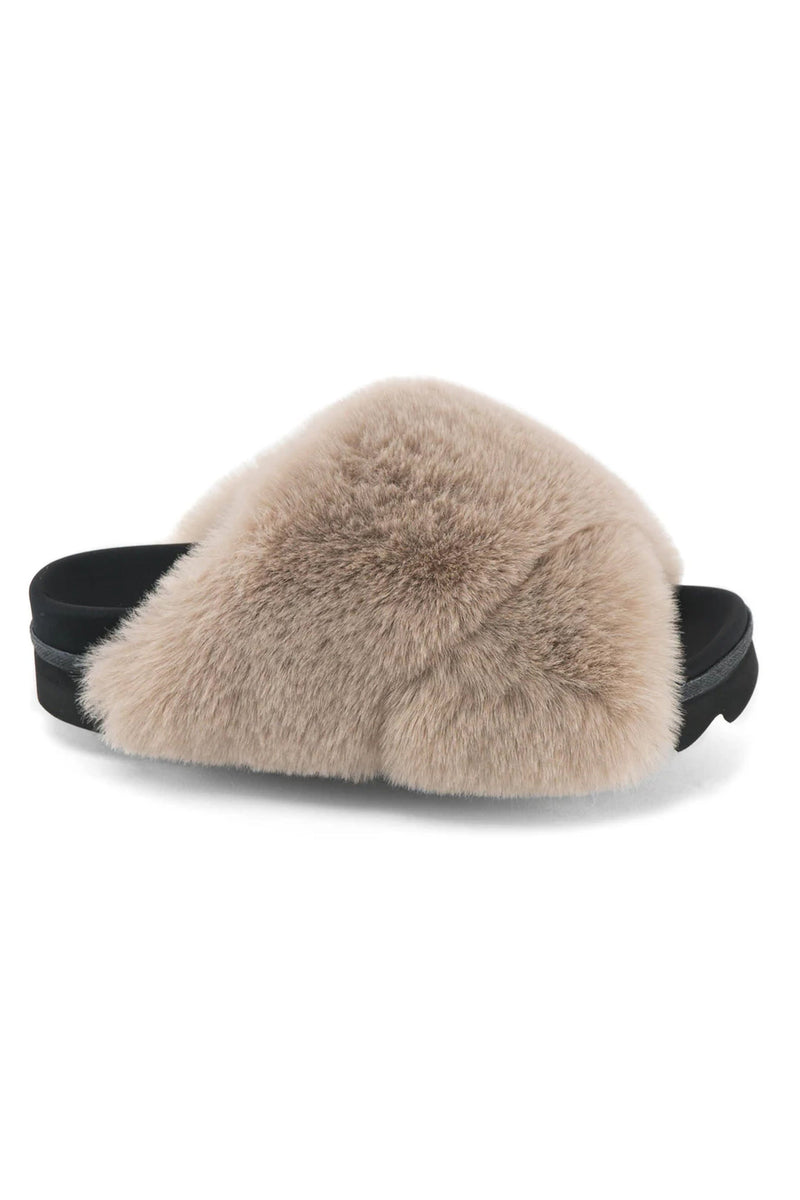 ROAM | Cloud Slippers - Nude Faux Fur