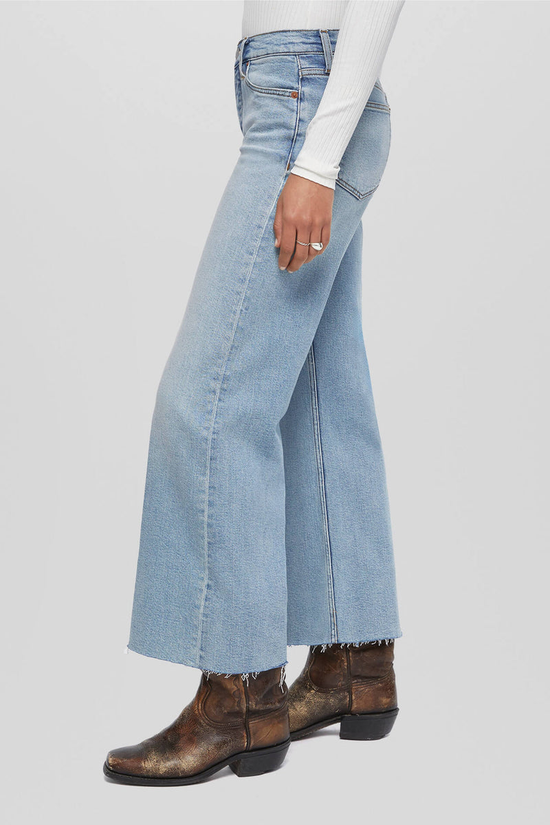 RE/DONE | Mid Rise Wide Leg Crop - Undertow