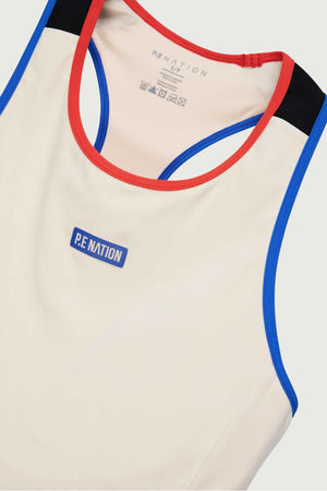 PE NATION | Reaction Time Tank - Pearl Ivory