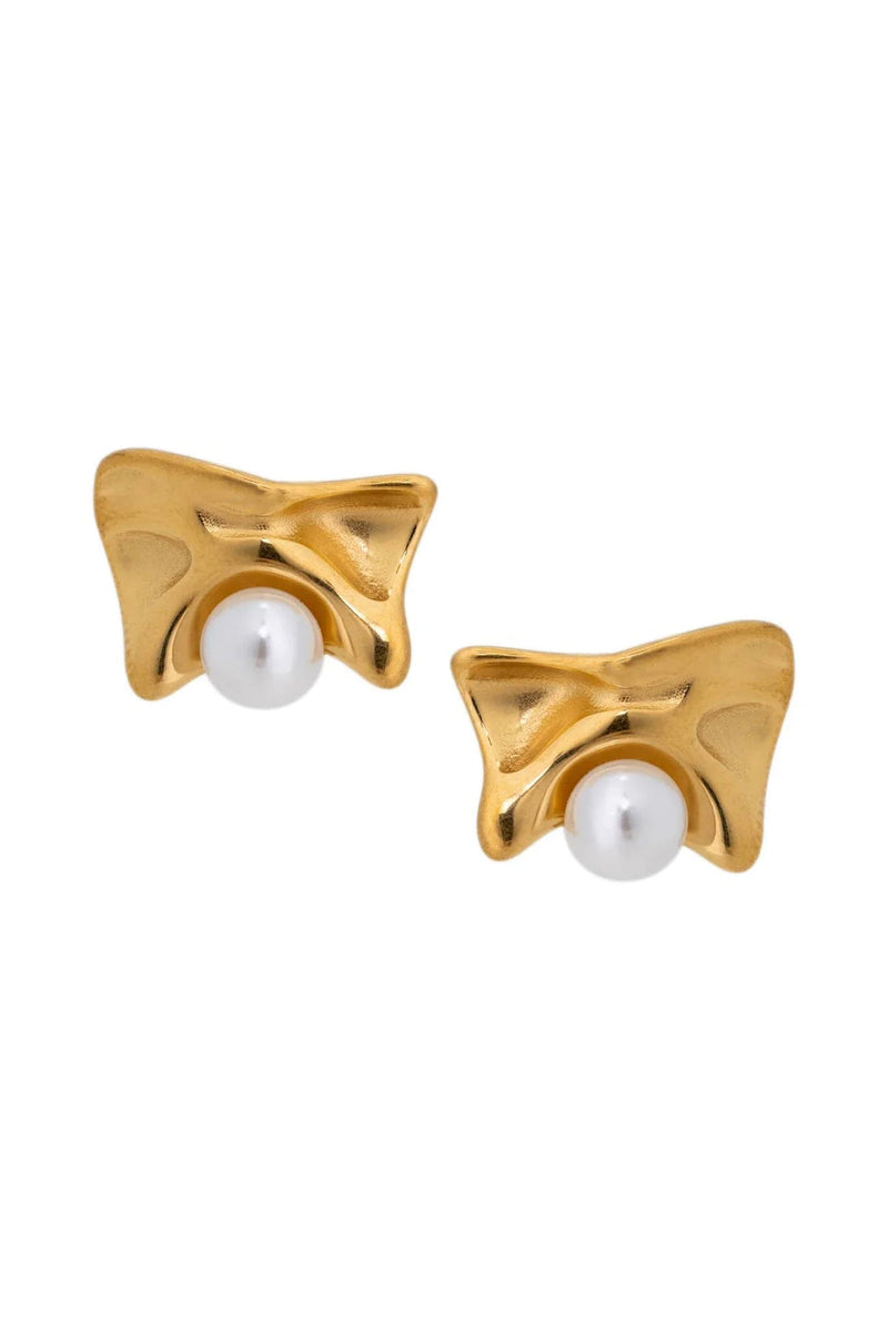 BRACHA | Mandy Pearl Studs - Gold