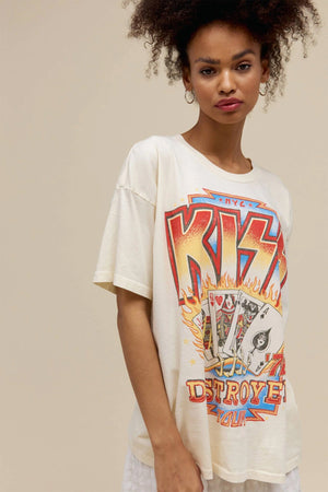 DAYDREAMER | Kiss Destroyer Tour 76 Merch Tee - Stone Vintage