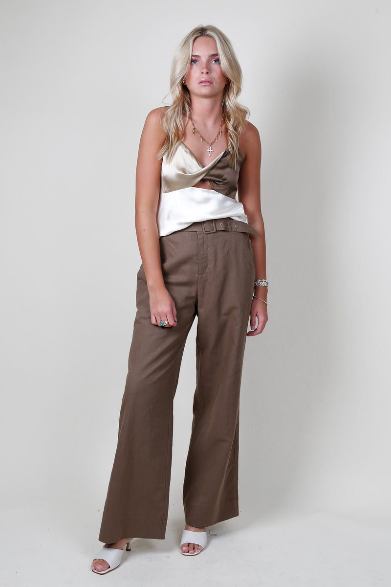 CAMI NYC | Sivian Wide Leg Pant - Praline