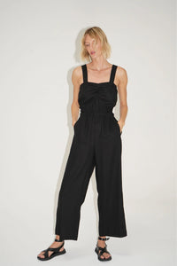 LNA | La Rosa Linen Jumpsuit - Black