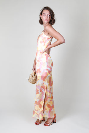 GENERATION LOVE | Marcella Abstract Maxi Dress - Prism Yellow