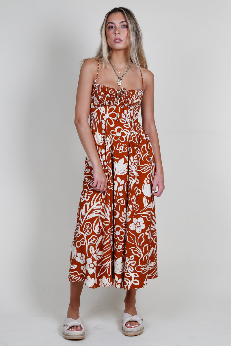 ASTR | Sarai Dress - Rust