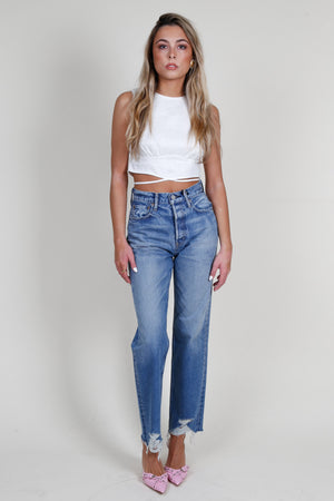 MOUSSY | MV Aripeka Wide Straight - Light Blue