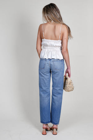 MOUSSY | MV Cheval Straight Low - Light Blue