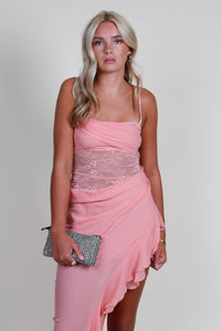 BEC + BRIDGE | Liv Asym Dress - Pink Sherbert