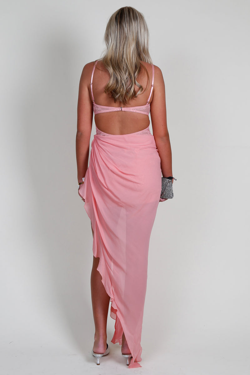 BEC + BRIDGE | Liv Asym Dress - Pink Sherbert