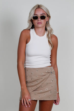 BEC + BRIDGE | Sunseeker Mini Skirt - Golden