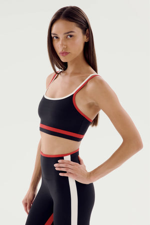 SPLITS59 | Eva Rigor Double Strap Bra- Black/Red