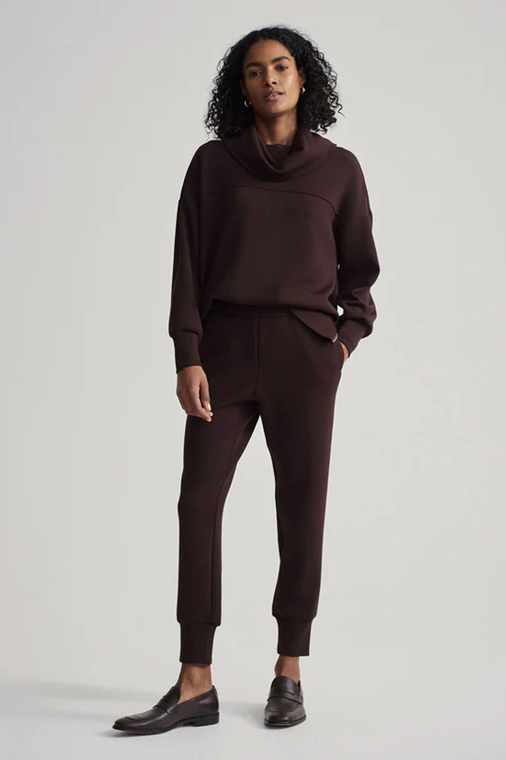 VARLEY | The Slim Cutoff Pant - Coffee