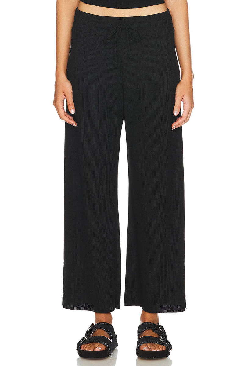 LNA | Kismet Waffle Pant - Black