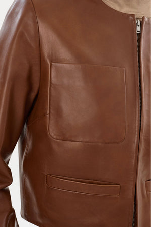 LAMARQUE | Linette Leather Jacket - Luggage