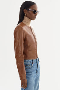 LAMARQUE | Linette Leather Jacket - Luggage