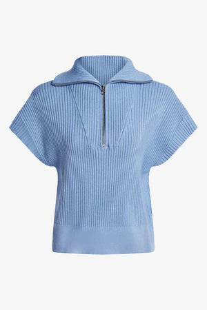 VARLEY | Rory Half Zip Knit - Ashley Blue